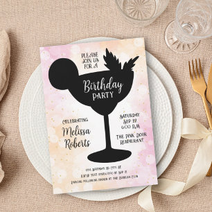 Invitation Margarita Cocktail Anniversaire Fête