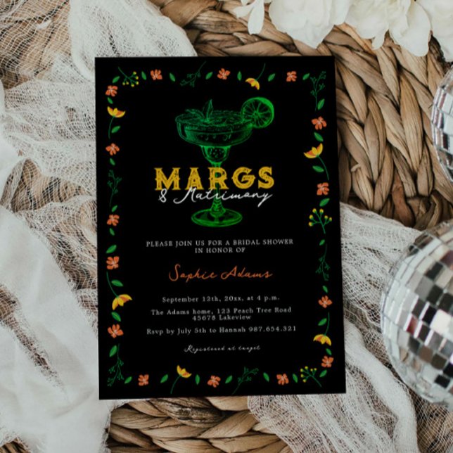 Invitation Margarita Coctail Marges & Mariage Douche nuptiale (Créateur téléchargé)