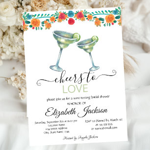 Invitation Margarita Fleurs Fiesta Mexicaine Réception de Mar