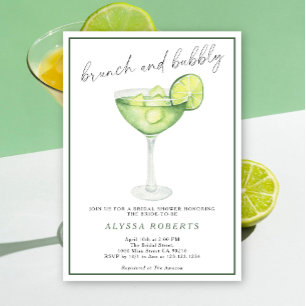 Invitation Margarita Lime Brunch et Bubbly