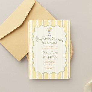 Invitation Margaritas avec mes Senoritas fête de douche de ma