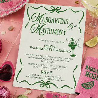 Invitation Margaritas & Matrimony Bachelorette Weekend Party