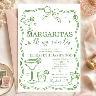 Invitation Margaritas piscine gribouillage Fête Cocktail Ente