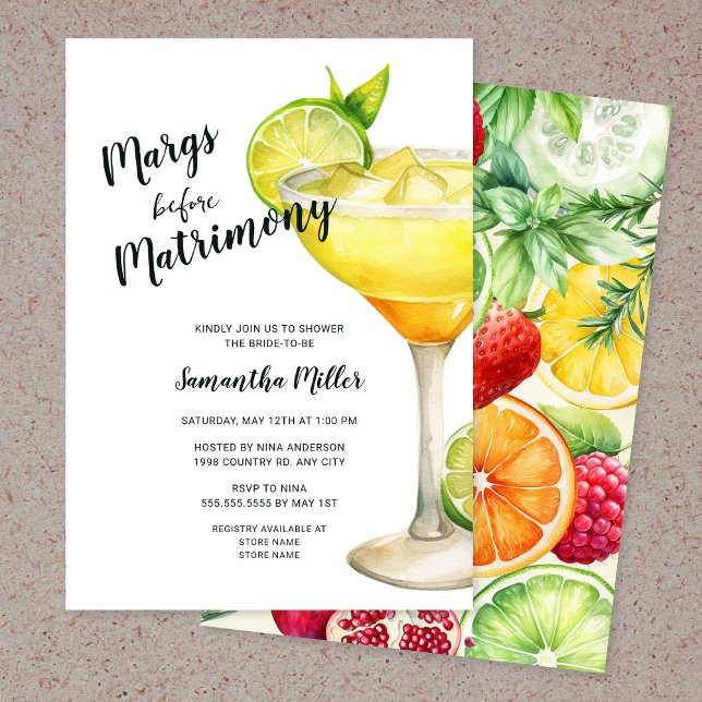 Invitation Marges avant Fête des mariées de mariage (Créateur téléchargé)