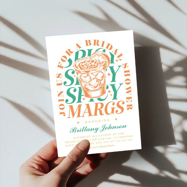 Invitation Marges épicées Moderne brillant Margarita Fête des (Créateur téléchargé)
