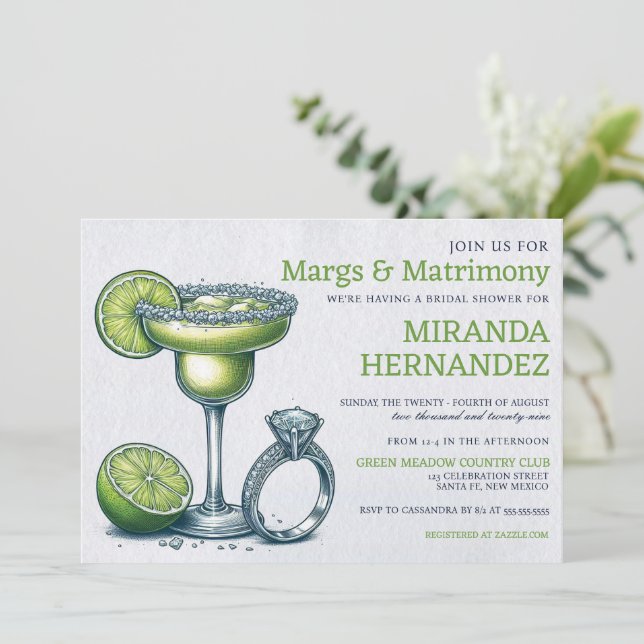 Invitation Marges et Fête des mariées de mariage (Debout devant)