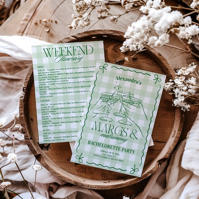 Invitation Marges Et Mariage Bachelorette Itinéraire (Créateur téléchargé)
