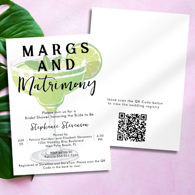 Invitation Margs & Matrimony Code QR Réception de Mariage de  (Créateur téléchargé)