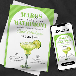 Invitation Margs & Matrimony Enterrement de Vie de Jeune Fill