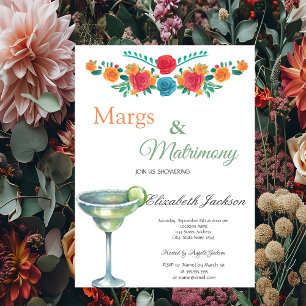 Invitation Margs & Matrimony  Fête de fiançailles Margarita 