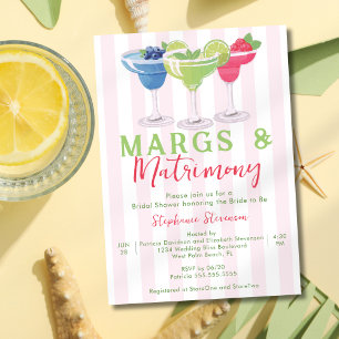 Invitation Margs & Matrimony Trio de Margaritas pour l'enterr