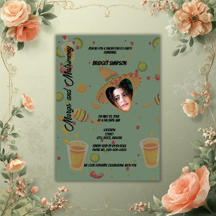 Invitation margs verts mexicains & mariage Bachelorette photo