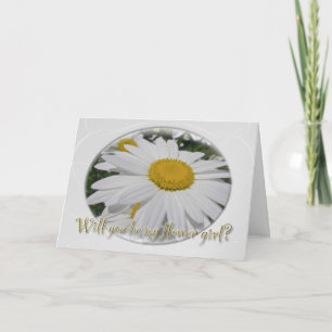 Invitation Marguerite commune Fleur de Fille Demande