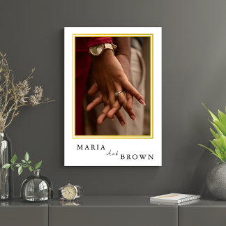 Invitation "Maria & Brown" Modern Minimalist Wedding |Elegant