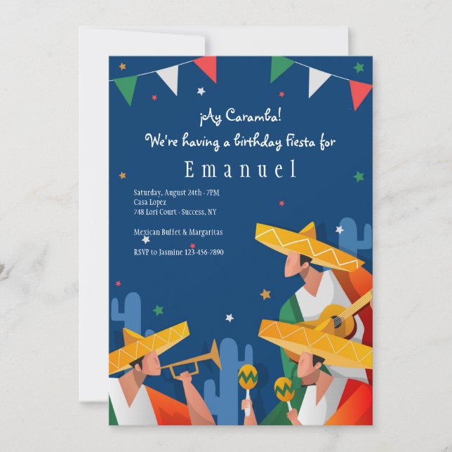 Invitation Mariachi Guys (Devant)