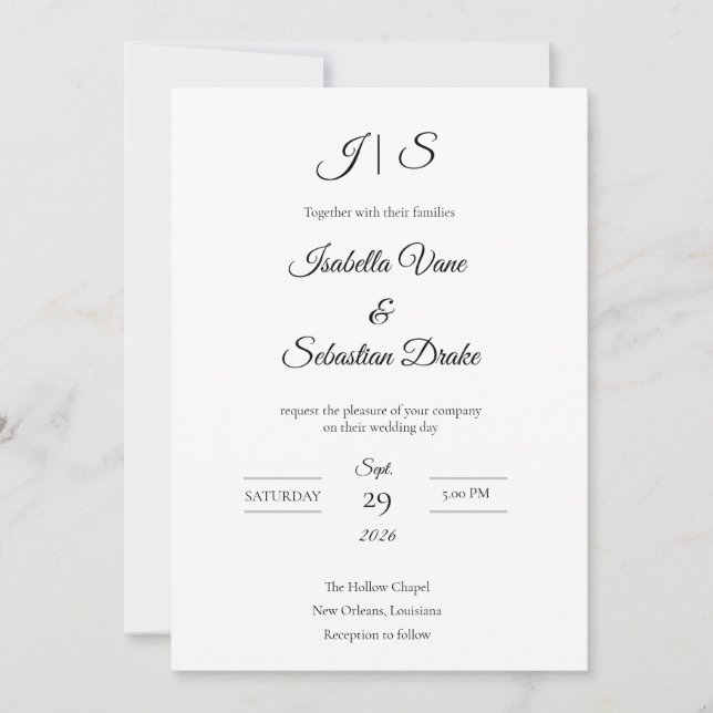 Invitation Mariage  (Devant)