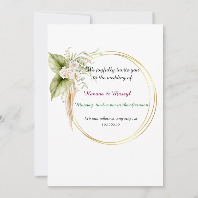 Invitation Mariage (Devant)