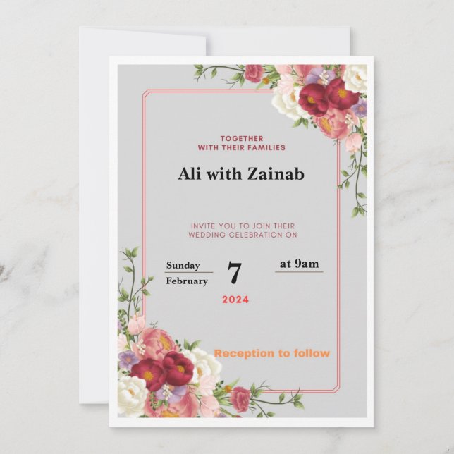 Invitation mariage (Devant)