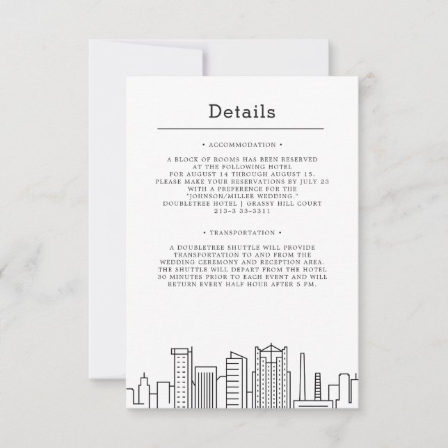 Invitation Mariage à Birmingham, Alabama | Détails pour les i (Devant)