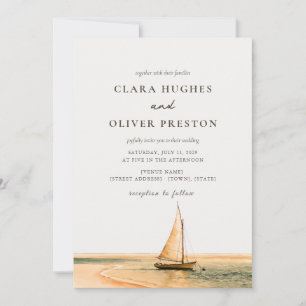 Invitation Mariage à bord d'un voilier des Caraïbes à l'heure