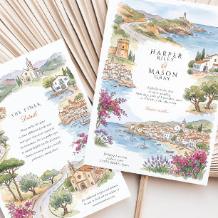 Invitation Mariage à Costa Brava Cadaques Tossa de Mar