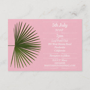 Invitation Mariage à feuilles frond de palme tropicale