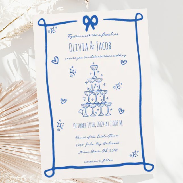 Invitation Mariage à griffes à main fantaisie (Créateur téléchargé)