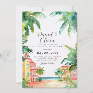 Invitation Mariage à Key West FL aquarelle