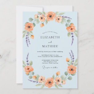 Invitation Mariage à la Couronne d'Abricot