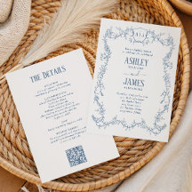 Mariage à la Crête de Monogramme en Acier Bleu de