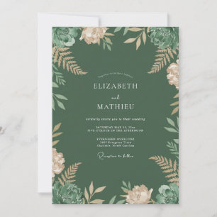Invitation Mariage à la Fern Evergreen Cream