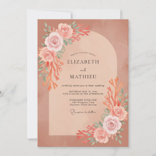 Invitation Mariage à la feuille de terre cuite