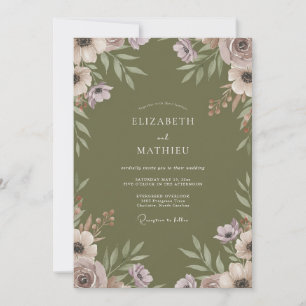 Invitation Mariage à la Fleur d'Olivier