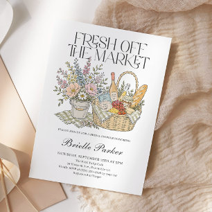 Invitation Mariage à la Main Frais du Marché Shower de Fiança
