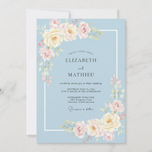 Invitation Mariage à la pêche et au bleuet