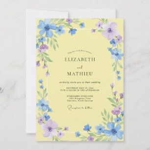 Invitation Mariage à la Pétale de Bleuet Primrose
