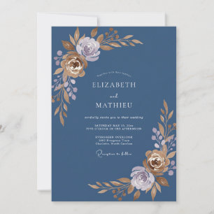 Invitation Mariage à la Petale de Lavande en Acier