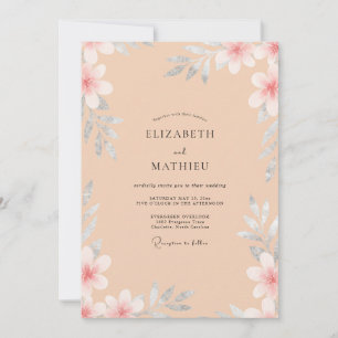 Invitation Mariage à la Petale Peinte d'Abricot