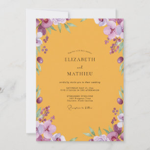 Invitation Mariage à la Petale Pourpre de Miel