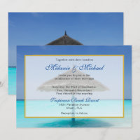 Mariage à la Plage Tropicale avec Parasol en Chaum