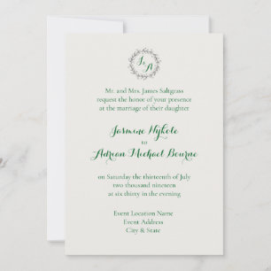 Invitation Mariage à la Vigne d'Émeraude