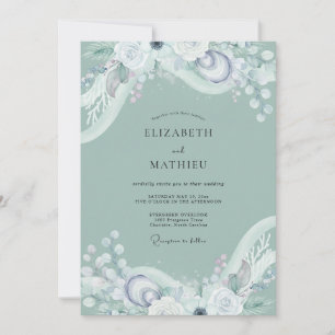Invitation Mariage à la Vigne Éthérée de Seafoam
