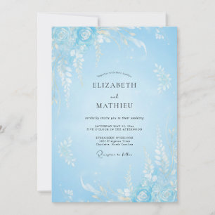 Invitation Mariage à la Vigne Peinte Céleste