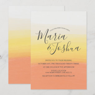 Invitation Mariage à l'aquarelle bonbon cornu Halloween OMBRÈ
