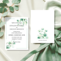 Mariage à l'aquarelle botanique de verdure Eucalyp