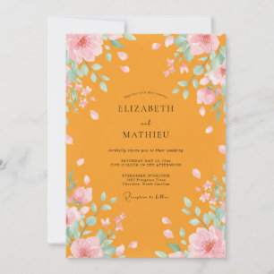 Invitation Mariage à l'aquarelle de Tagète