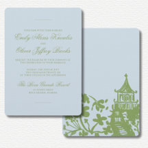 Mariage à l'aquarelle florale bleue verte