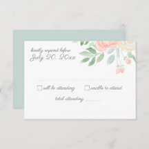Mariage à l'aquarelle florale RSVP