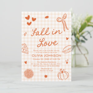 Invitation Mariage à l'aquarelle orange Tomber amoureux Showe