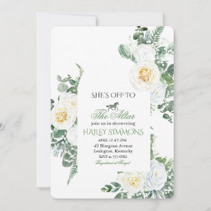 Invitation Mariage à l'autel Course Hippique Shower de Mariée